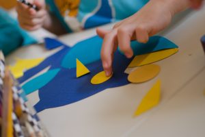 Eine Bastelarbeit im Kindertreff