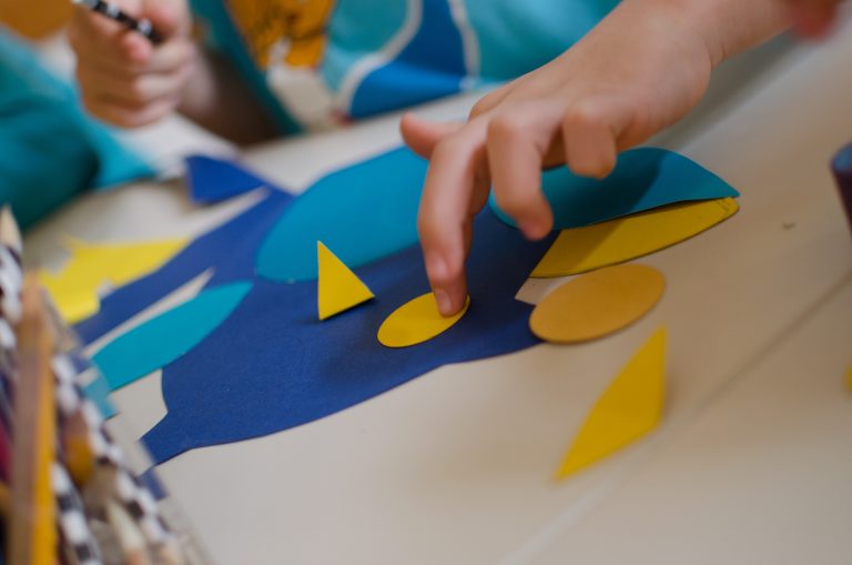 Eine Bastelarbeit im Kindertreff
