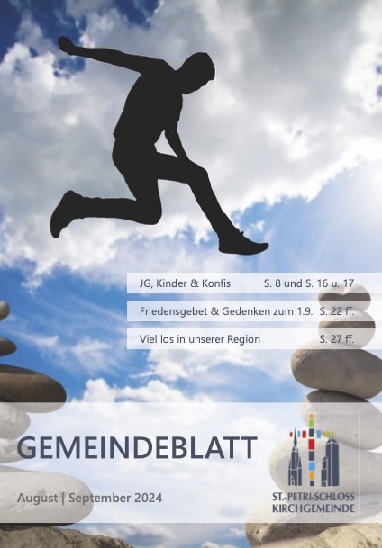 Titelseite des Gemeindeblattes St. Petri-Schloß, Ausgabe August/September 2024