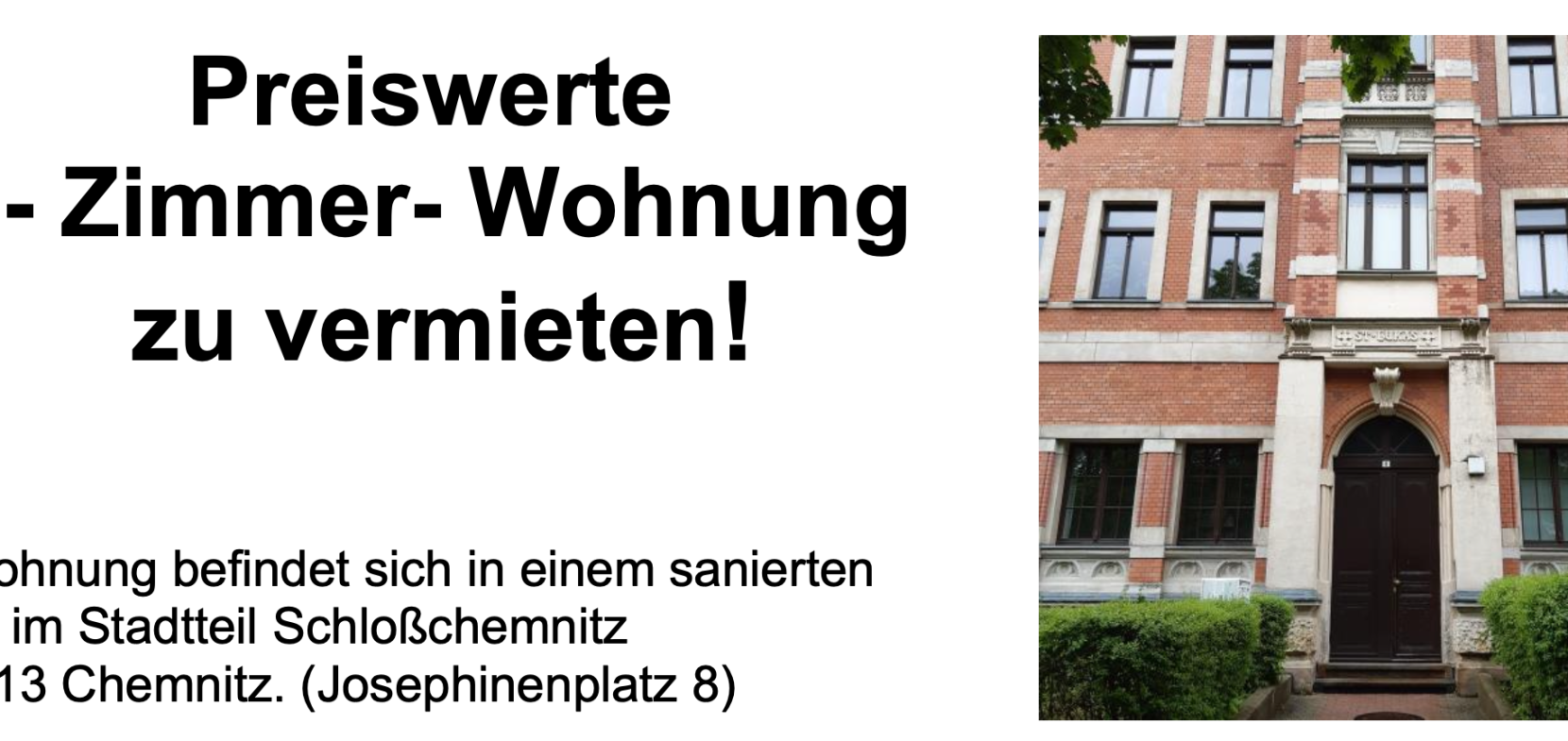 3-Zimmer-Wohnung zu vermieten